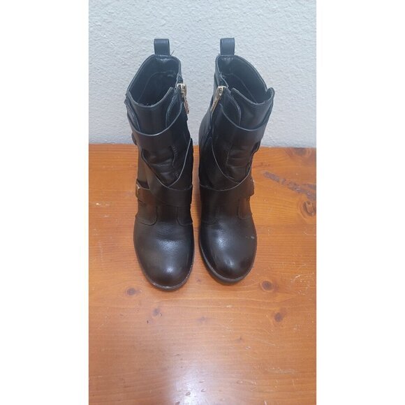 GUESS WOMEN'S FAUX LEATHER ANKLE BLOCK PUMPS HEEL BOOTS SIZE 6 - Picture 12 of 12